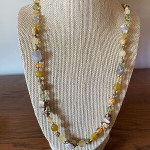 Natural Stone/Acrylic Bead Necklace